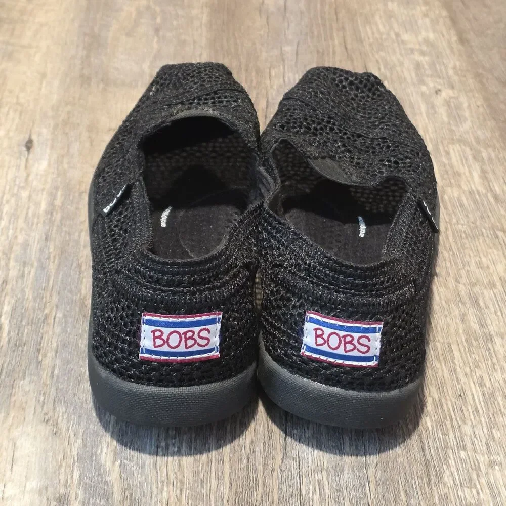 Bob's from Skechers Black Breeze Size W 8.5 Memory Foam Women's Shoes Slip-On's